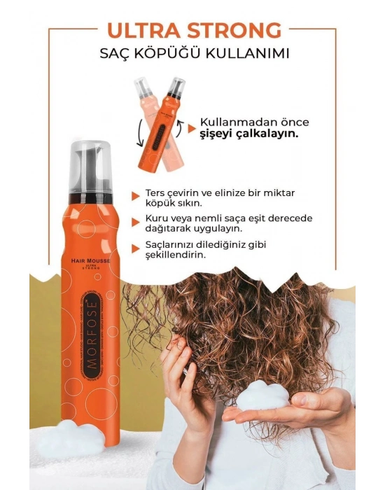 Ultra Strong Saç Köpük 200 ML - Ultra Güçlü Tutuş - mrfs