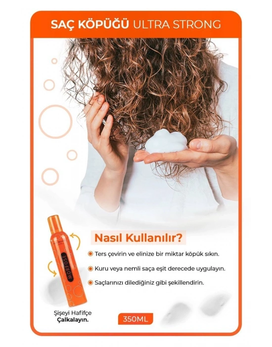 Ultra Strong Saç Köpük 350 ML - Ultra Güçlü Tutuş - mrfs
