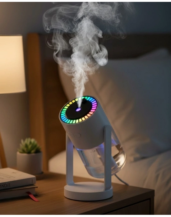® Ultrasonik Hava Nemlendirici Renkli Işık ve Manuel Püskürtme Ayarı