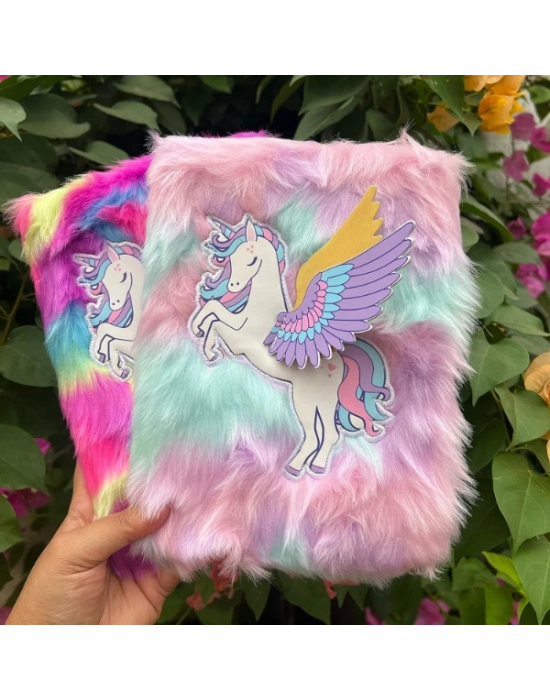 Unicorn Tasarımlı Peluş Hatıra Defteri