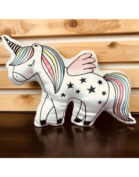 Unicorn Tasarımlı Yumuşak Peluş Yastık