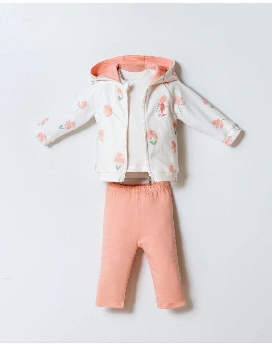 U.S. Polo 3lü Takım USB2990 Beyaz-Pudra