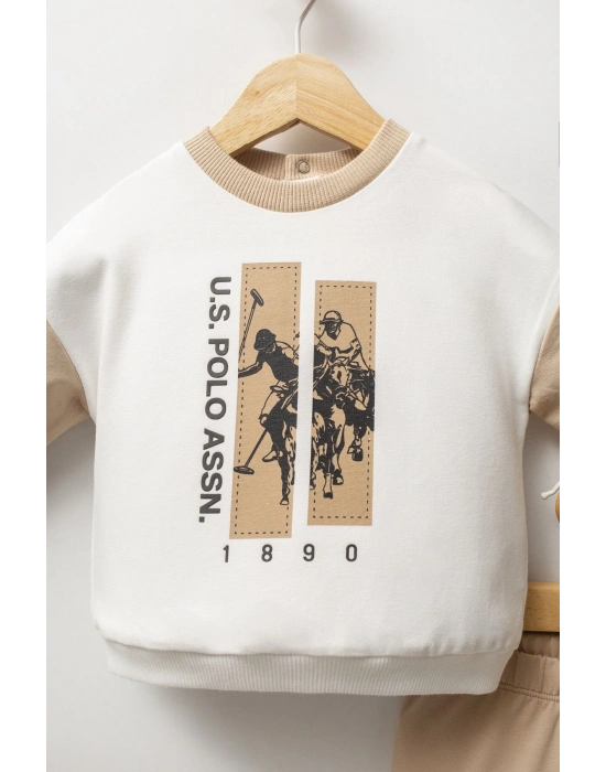 U.S. Polo Assn 2 li Takım USB2548 Beyaz-Bej