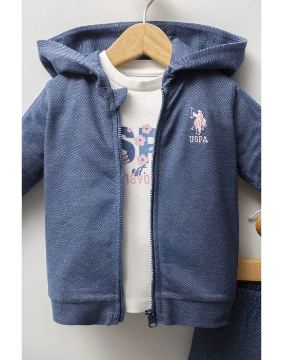 U.S. Polo Assn 3lü Takım USB2778 Mavi