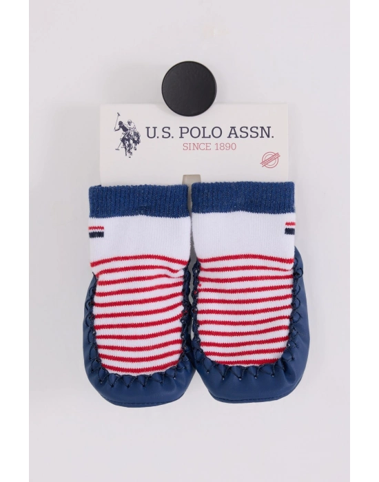U.S. Polo Assn Çarık Çorap USB2600 Beyaz-Lacivert