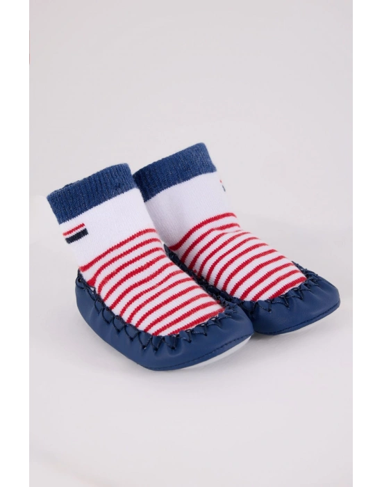 U.S. Polo Assn Çarık Çorap USB2600 Beyaz-Lacivert