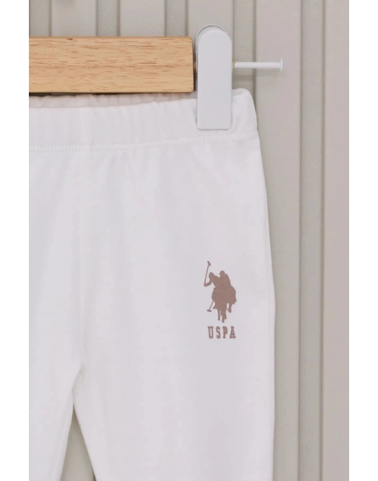 U.S Polo Bebek 3Lü Takım USB2023 Krem