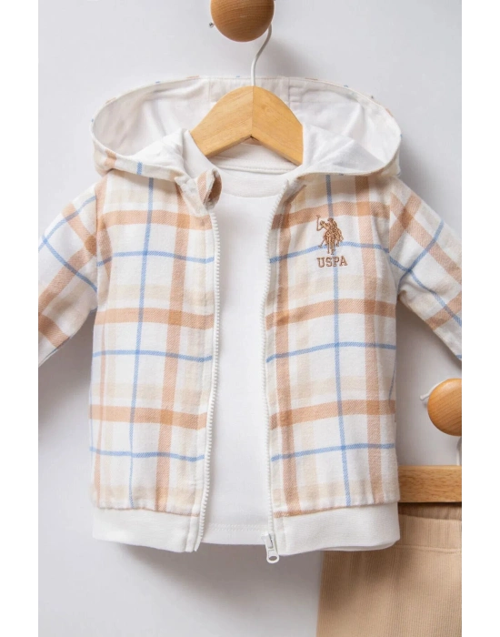 U.S Polo Bebek 3Lü Takım USB2382 Beyaz