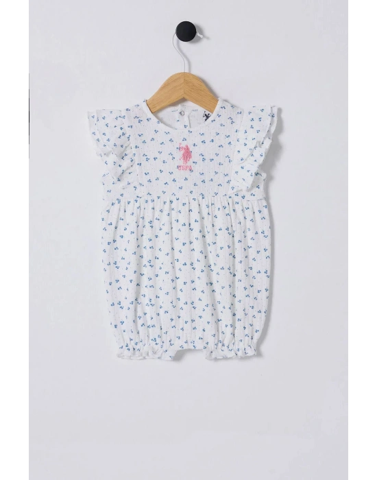 U.S Polo Bebek Tulum USB2434 Beyaz-Mavi