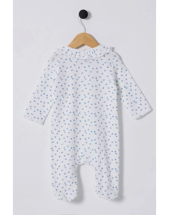 U.S Polo Bebek Tulum USB2435 Beyaz-Mavi