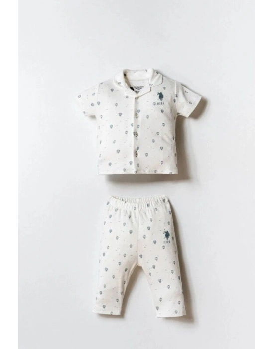 U.S. Polo Gömlek Pijama Takımı USB2852 Beyaz