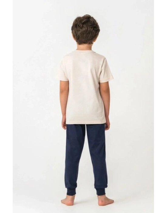 U.S. Polo Kısa Kol Pijama Takım US2441-4 Bej