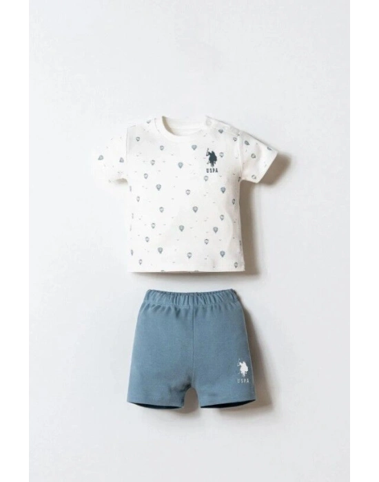 U.S. Polo Şortlu Takım USB2855 Beyaz