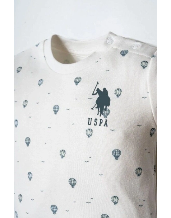 U.S. Polo Şortlu Takım USB2855 Beyaz