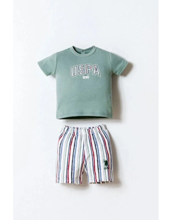 U.S. Polo Şortlu Takım USB2880 Yeşil