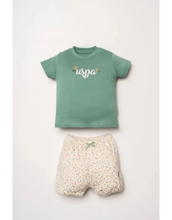U.S. Polo Şortlu Takım USB2982 Yeşil