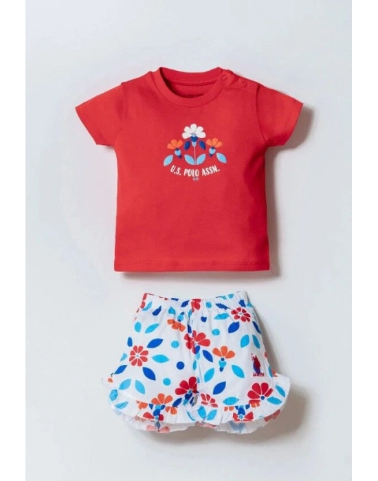 U.S. Polo Şortlu Takım USB2999 Nar Çiçeği