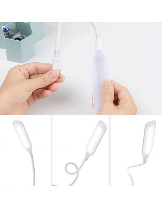 ®  USB Girişli 14 Ledli 3 Kademeli Dokunmatik Masa/Kitap Okuma ası Ledi Beyaz