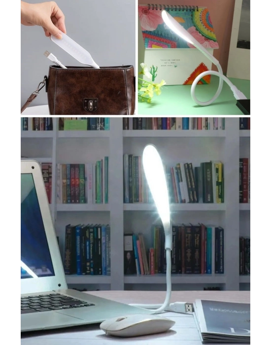 ®  USB Girişli 14 Ledli 3 Kademeli Dokunmatik Masa/Kitap Okuma ası Ledi Beyaz