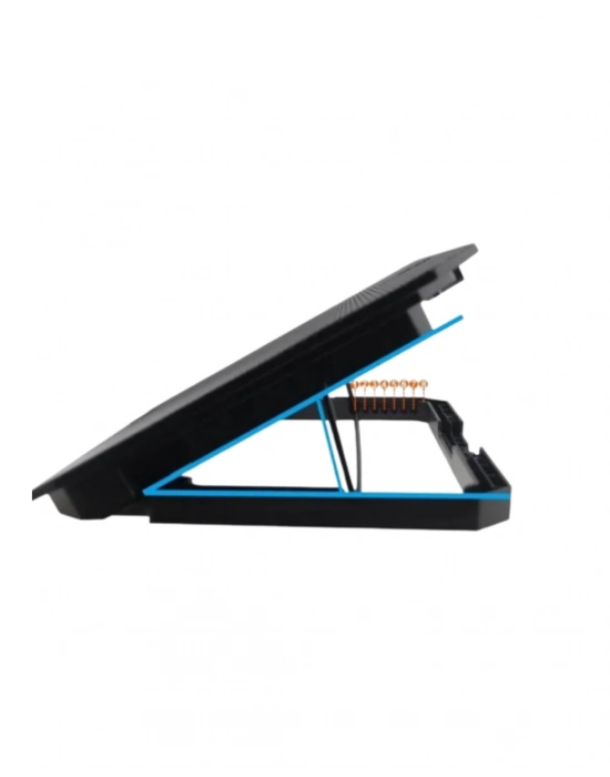 USB Girişli Laptop Soğutma Standı Çift Fan Mavi Işıklı Notebook Soğutucu