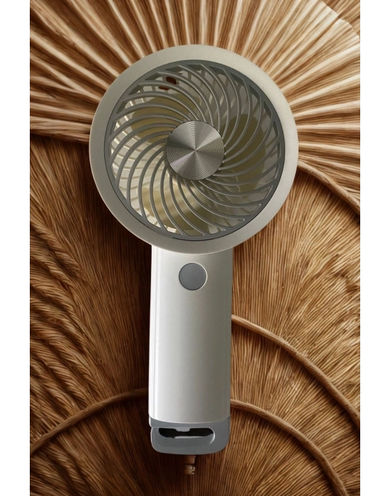 ®   USB ile Şarj Olabilen 3 Ayarlı Fan Modlu Çanta Tipi El Fanı