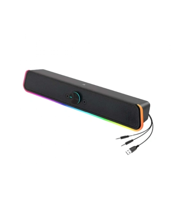 USB Jak Ve Mikrofon Çıkışlı RGB Hoparlör