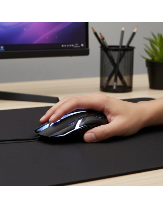 USB Kablolu Işıklı 3D Optik Mouse