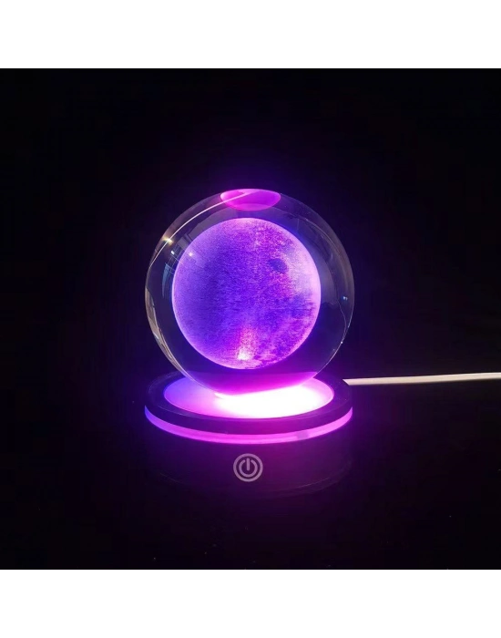 USBli Dolunay Tasarımlı Dönen Cam Küre