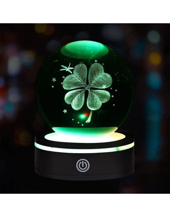 USBli Yonca Tasarımlı Dönen Cam Küre