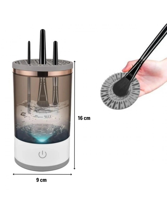 ®  USB Şarjlı Makyaj Fırçası Temizleyici Aparat Hızlı Kurutmalı, Çok Yönlü Fırça Temizleyici
