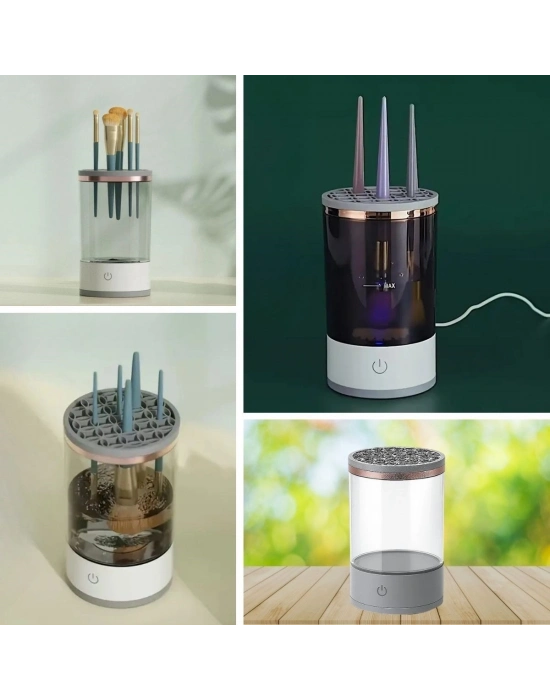 ®  USB Şarjlı Makyaj Fırçası Temizleyici Aparat Hızlı Kurutmalı, Çok Yönlü Fırça Temizleyici