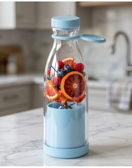 USB Şarjlı Mini Blender 380 ml Taşınabilir Smoothie Yapıcı Pratik Kullanım