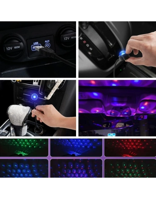 ®  USB Sese Duyarlı 8 Farklı Mod Işıklı LED Atmosfer Işığı – Ambiyans Aydınlatması