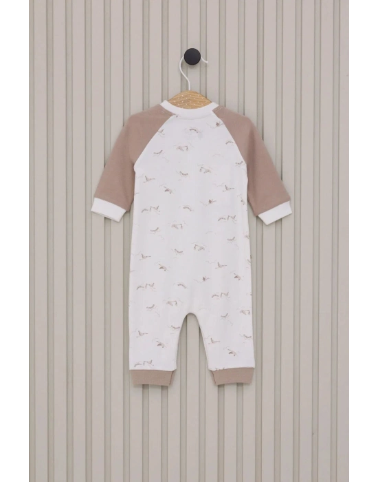 U.S.Polo Erkek Bebek Uzun Kol Patiksiz Tulum USB2020 Krem