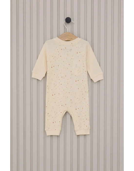 U.S.Polo Kız Bebek Uzun Kol Patiksiz Tulum USB2111 Krem