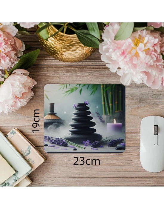 Üst Üste Dizilmiş Zen Taşları Mousepad - 19x23 cm 2 mm Dikdörtgen İthal Baskılı Mouse Pad