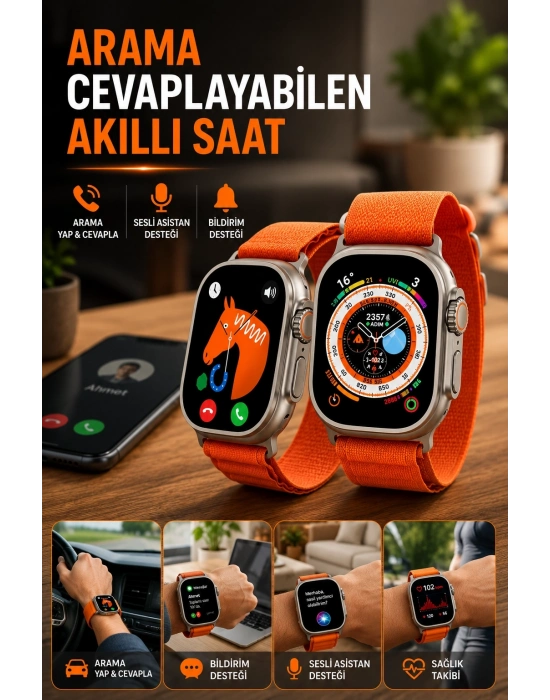 Uyku ve Nabız Takipli, Wireless Şarjlı Akıllı Saat Android ve iOS Uyumlu