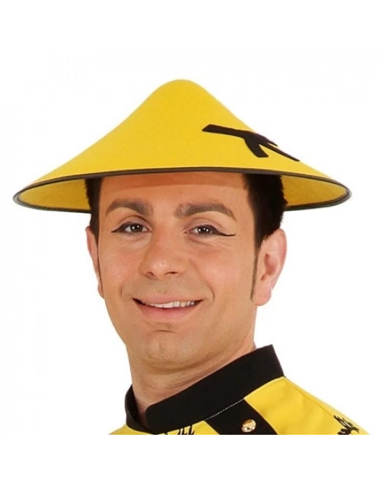 Uzak Doğu Asyalı Şapkası Sarı Renk