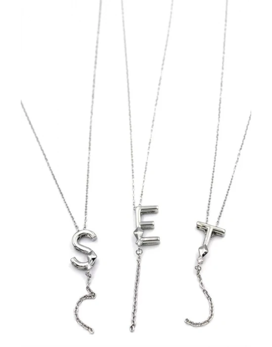 Uzak Şehir Harf Kolye - Gümüş