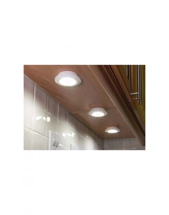 Uzaktan Kumandalı 3 Lü Spot Led Lamba Kablosuz Pilli Işıldak