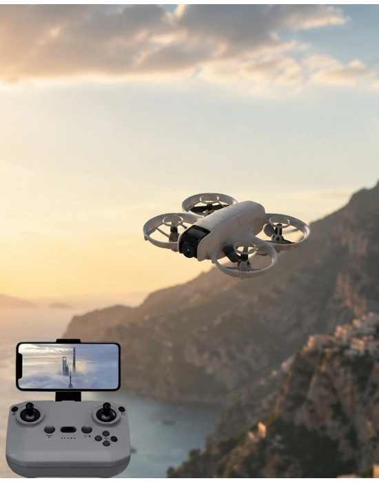 Uzaktan Kumandalı Mini Drone HD Kamera Işıklı Tasarım