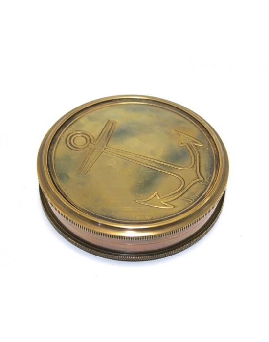 Üzeri Çapa İşlemeli Pirinç Kullanışlı Pusula