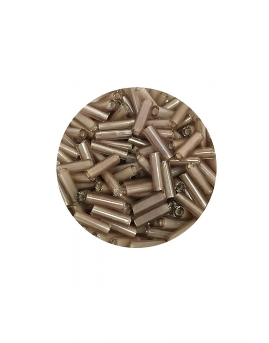 Uzun Boru Kesme Boncuk Çap 2mm Uzunluk 10 mm - 20 Gram - Duman - BNC253