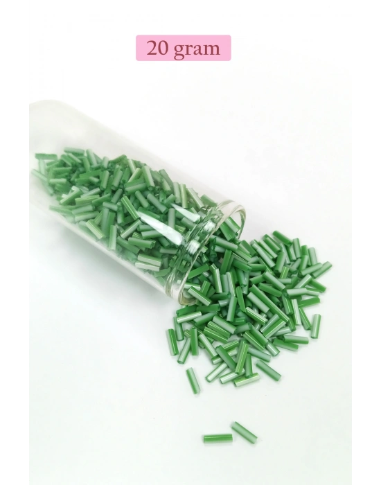 Uzun Boru Kesme Boncuk Çap 2mm Uzunluk 10 mm - 4 Renk - Toplam 80 Gram - BNC431