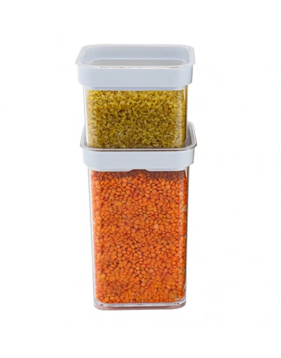 Vakumlu Kare Saklama Kabı - 1 Litre