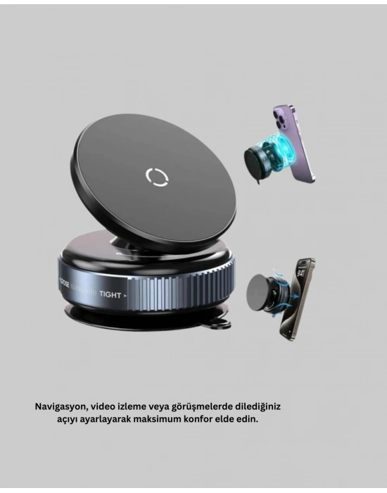 Vakumlu Manyetik Araç İçi Telefon Standı