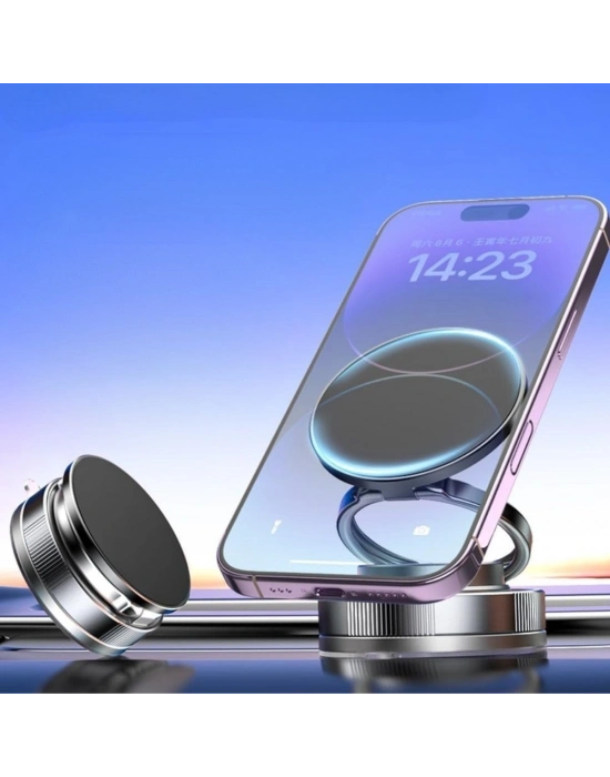 ®  Vakumlu Manyetik Telefon Tutucu – Güçlü Vakum 360° Döner Araç İçi Telefon Standı, Ultra Sabit Manyetik Destekli Mobil Cihaz Aparatı