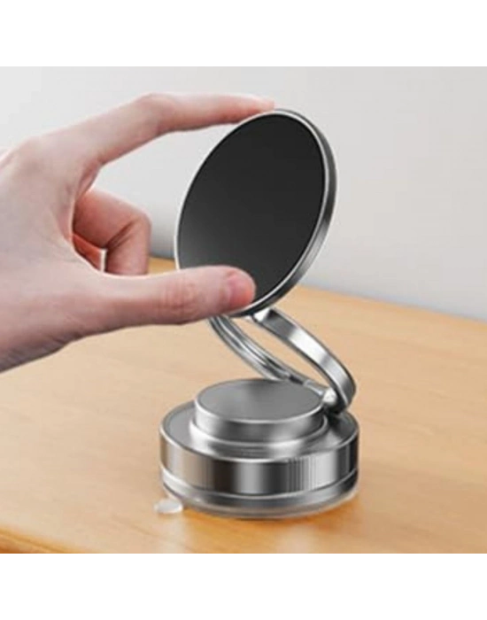 ®  Vakumlu Manyetik Telefon Tutucu – Güçlü Vakum 360° Döner Araç İçi Telefon Standı, Ultra Sabit Manyetik Destekli Mobil Cihaz Aparatı