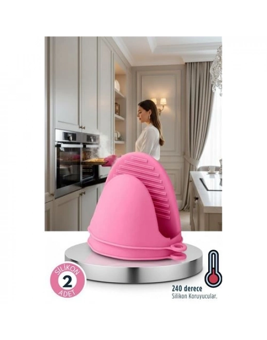 ® Valeria Serisi - Isıya Dayanıklı Lüks Silikon Parmak Ucu Tutacağı Fırın Eldiveni