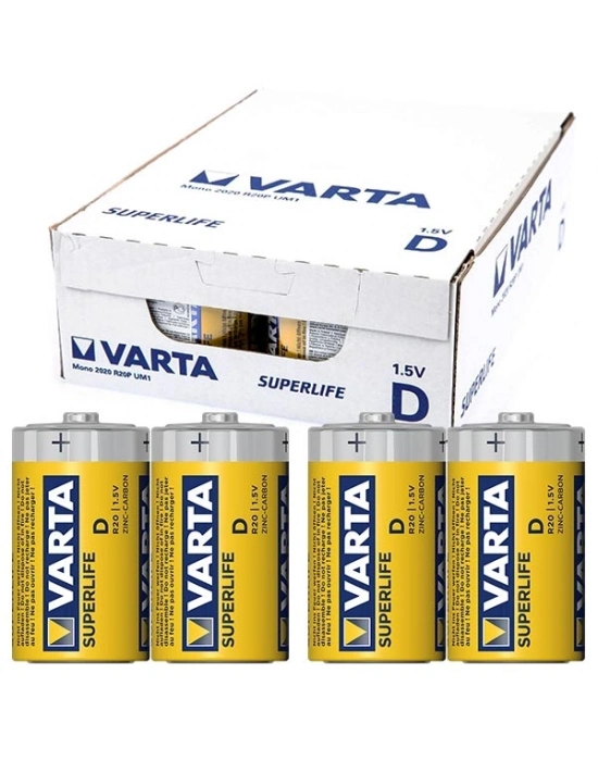 Varta Superlife Çinko Büyük D Boy Pil 24lü Paket